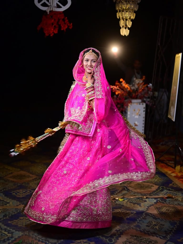 Rajasthani bride lehenga twirl jodhpur