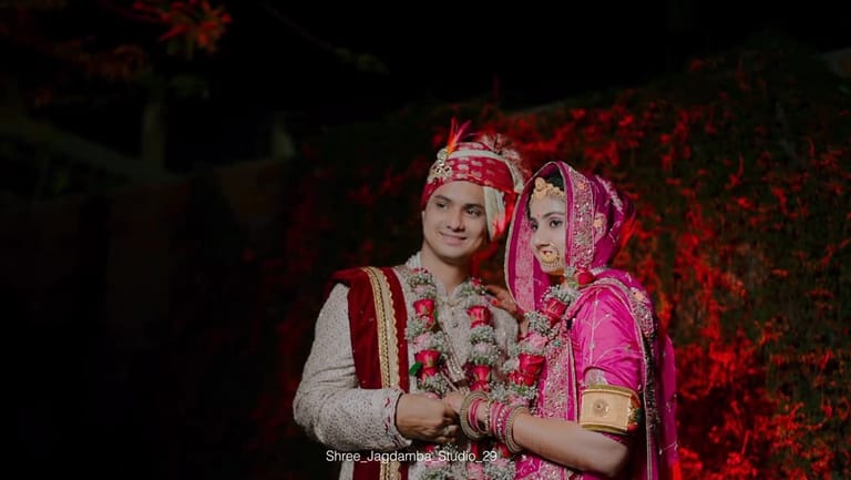 Wedding couple night portrait jodhpur